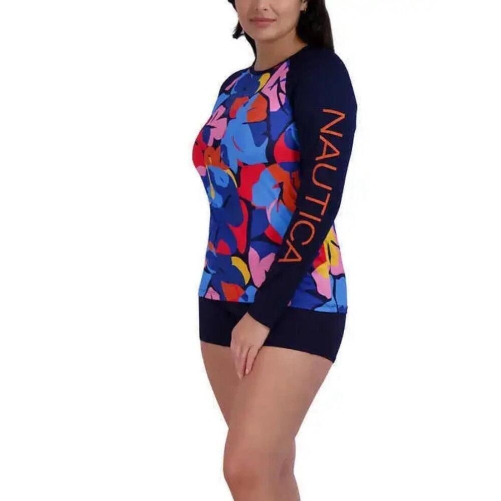 NAUTICA Women's Swim Rashguard Sun Rashie Size S. P